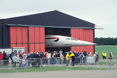 Concorde is moved into its new home at the Museum of Flight.
