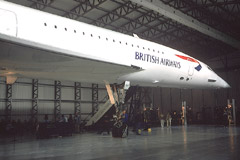 Concorde G-BOAA in its new home at the Museum of Flight, East Fortune.