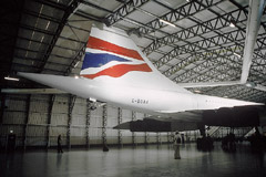 Another view of Concorde's tail and the modifications to the roof, this time from the starboard side.