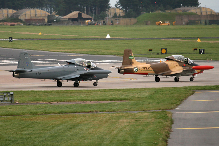 BAC Strikemasters Mk.82A G-SOAF and Mk.80A G-VPER