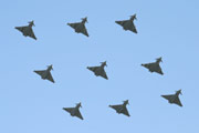 Eurofighter EF-2000 Typhoon FGR4s "Diamond Nine" Formation